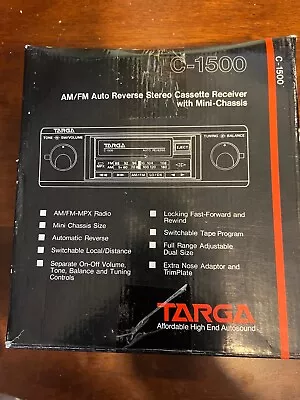 Vintage Targa Car Stereo With AM/FM Cassette Mini-Chasis Radio Korea • $65