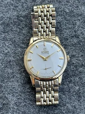 Vintage Omega Geneve Cal 265 Gold Plated Watch Recently Serviced • $1000