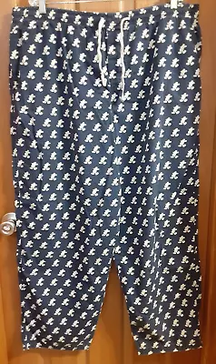 Disney Parks Blue Lounging Pants Mickey Mouse Drawstring Waist Mens XXL • $25