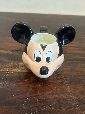 Disney Mickey Mouse Head Face Ceramic 3d Coffee Mug Applause - New • $15