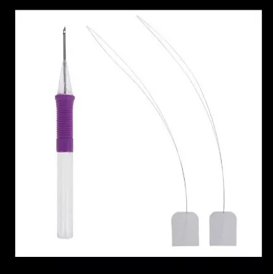 1 Punch Needle 2 Threader Wires Embroidery Set Needlework Stitch 3D Embroidery  • £3.99