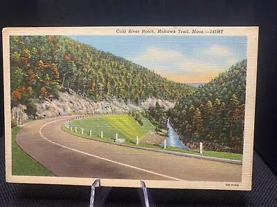 POSTCARD: Cold River Notch Mohawk Trail Massachusetts G5 ￼ • $3.50