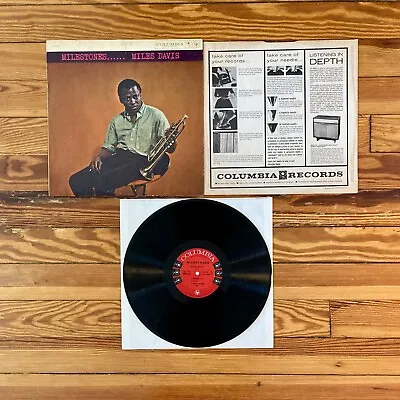 Miles Davis: Milestones LP Vinyl OG 1958 6-Eye Mono 1st Pressing Columbia VG+VG+ • $170