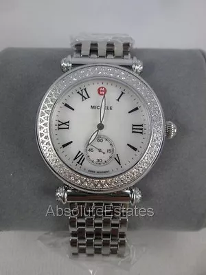 NEW Michele Silver Diamond Caber Ladies Watch MWW16A000001 Box NWT NIB • $1187.48