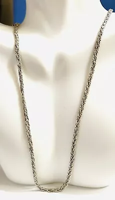 Vtg Mexico MD28V Sterling Silver Braided Chain Stranded Necklace 18” NICE! • $39.99