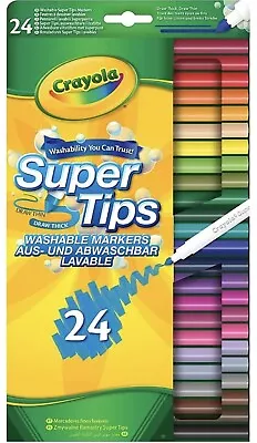 Crayola Supertips Washable Markers Assorted Colours Premium Felt Tip Pens • £12.99