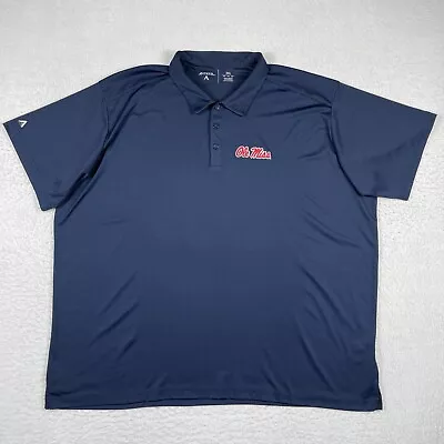 Ole Miss Polo Shirt Mens 3XL Blue NCAA Baseball Golf Football Basketball Golfer • $21.60