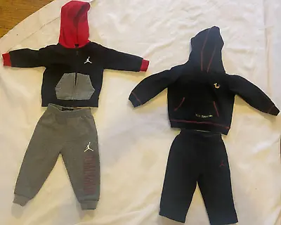 Air Jordan True Religion Sweater/joggers Red/grey/black Sizes 18m-2t 2 Bundle • $29.99