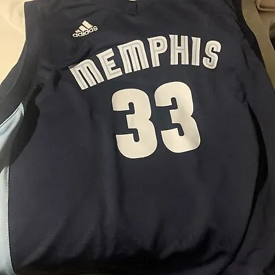 Marc Gasol Memphis Grizzlies Adidas Youth Blue Jersey - Large • $16.33