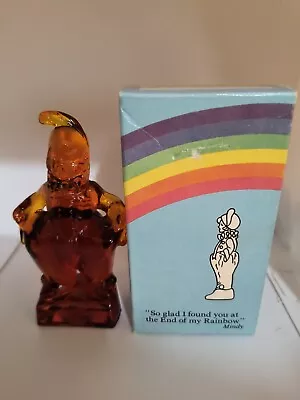 Amberina Vintage MOSSER GLASS CLOWN 4.5” 1983 Nib  MINDY Glows • $16