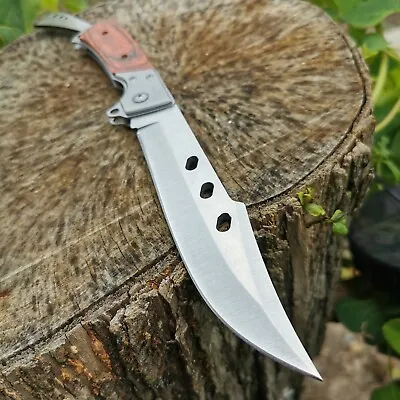 New Large Folding Knife Camping Fishing Outdoor Small Bowie Pocket Bush AUSeller • $21.95