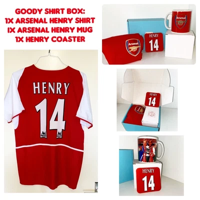 £134.99 • Buy Arsenal HENRY #14 2002/04 Home Shirt Small / S - GOODY-SHIRT GIFT BOX