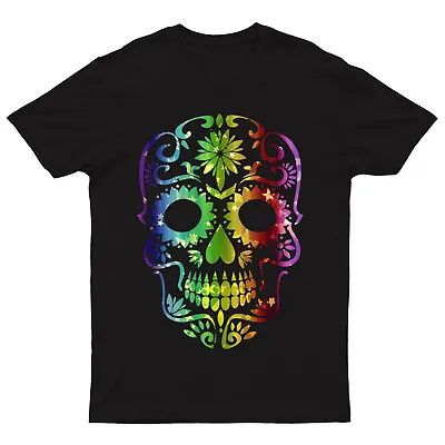 Day Of The Dead Mexican T-Shirt Sugar Skull Dia De Los Muertos Gothic #V#DD197 • £11.99