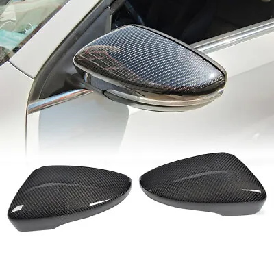 $79.41 • Buy Carbon Fiber Mirror Cover Cap For VW Passat CC Scirocco Beetle Jetta Replacement