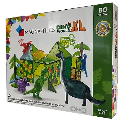 Magna-Tiles Dino World XL 50 Piece Magnetic Set • $129.50