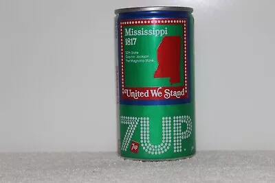 7-up Soda Bi-cenntenial States Can 1976 - Mississippi - Uncle Sam Puzzle Piece - • $6.73