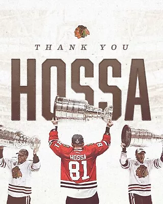 Marian Hossa 8x10 Photo NHL Chicago Blackhawks Last Game Thank You Stanley Cup V • $10.95