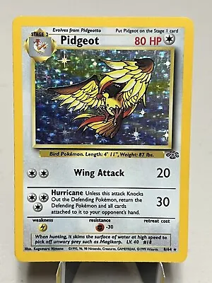 $18 • Buy 1999 Pidgeot 8/64 Holo Rare - Pokemon Jungle Base Series - Vintage WOTC