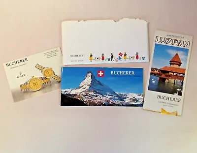 Vintage 1988 Lot Of 4 Souvenir Bucherer Mailer Catalog Brochure Map Lucerne CH88 • $16.99