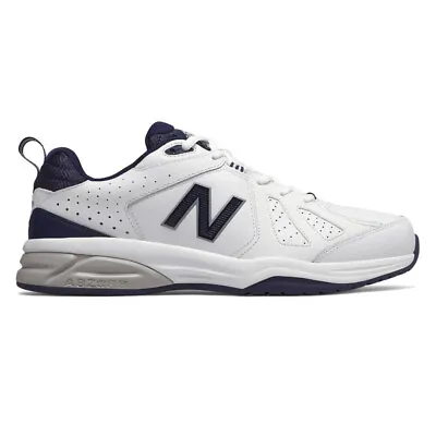 New Balance | Mens 624 V5 2e-wide Fit Leatehr Cross-trainer (white/navy) • $139.99