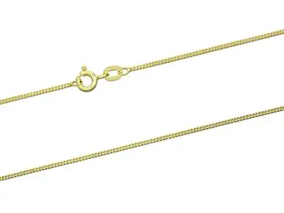 9ct Yellow Gold Diamond Cut Curb Necklace Chain 16 /18 /20 /22 /24  Jewellery • £24.30