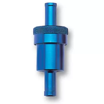 Russell Fuel Filter 645080; 40 Micron Bronze Blue Anodized Aluminum 5/16  Barb • $19.67