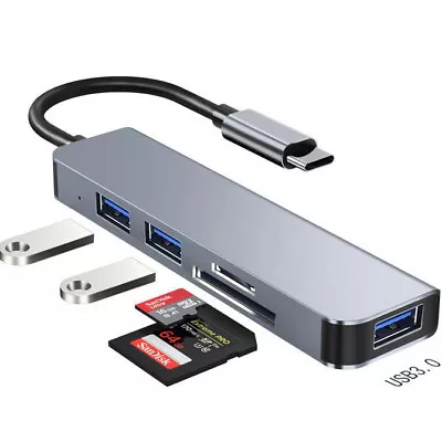 USB-C Hub Type C To USB 3.0 2.0 TF SD Card Adapter For PC Mac Phone Macbook Pro • $12.99