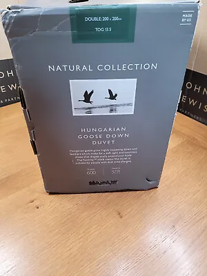 John Lewis Natural Collection Hungarian Goose Down Duvet 13.5 Tog Double • £239.99