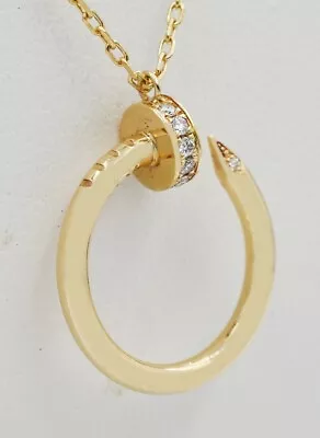 Authentic Cartier Juste Un Clou Diamond Necklace 18k Gold-msrp $4500.00 • $3375.21