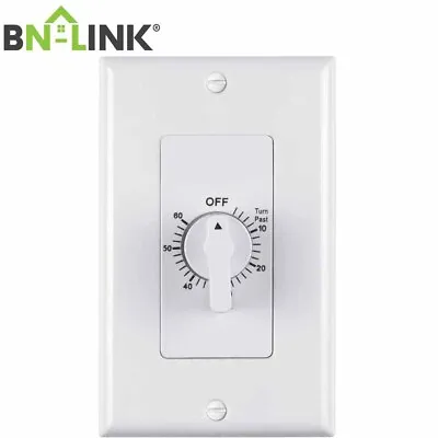 BN-LINK Heavy Duty 60-Minute In-Wall Spring Loaded Countdown Timer Mechanical • $15.99