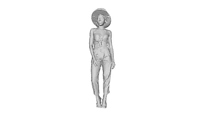 Printle C Femme 035--Young Black Woman Standing Figure For Dioramas Train Sets • $10