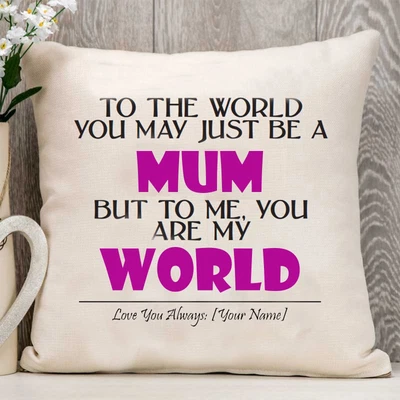 £8.49 • Buy New Personalised Mothers Day Love Cushion Pillow Case Cover Text Mom Mummy Gift