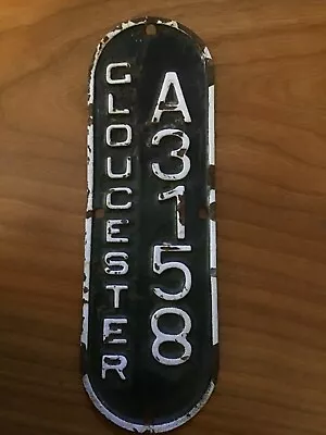 Vintage Gloucester A3158 Massachusetts Mass MA Bicycle Bike License Plate Tag • $78