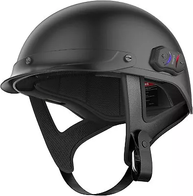 (USED) Sena Cavalry Bluetooth Half Helmet Matt Black Glossy Black - PREOWNED • $129