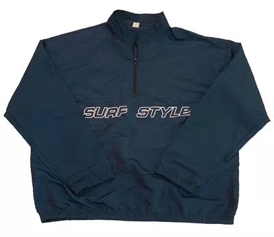 Vintage 1990s Surf Style Windbreaker Jacket Men’s Blue Iridescent Blue ONE SIZE • $22