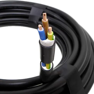 Outdoor Tuff Cable 1.5mm 2.5mm Black Stiff Solid Core For Lighting And Electrics • £5.99