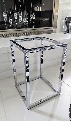 Vintage Mid Century Modern Polished Chrome Pedestal Table Milo Baughman No Top • $275