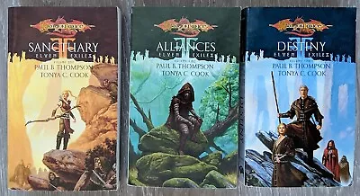 Dragonlance = Paul B. Thompson & Tonya Cook = ELVEN EXILES = All 3 Pbks 1st/1st • $34.95