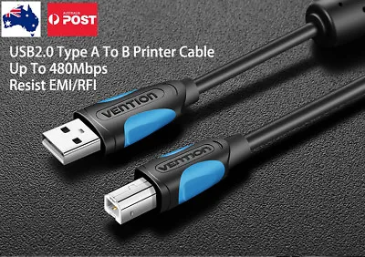 $10.99 • Buy USB 2.0 Type A Male To B Male Printer Cable Cord Brother HP Canon Epson Printer