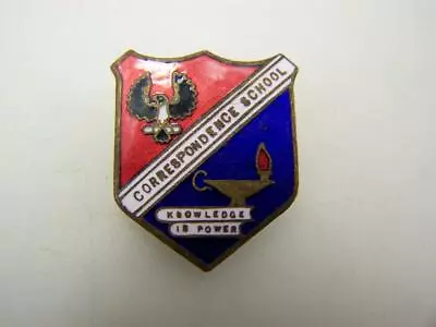 SA Correspondance School -  Knowledge Is Power  Pin Back Badge              2928 • $15.95