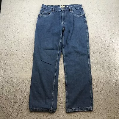 RedHead Jeans Adult 33x32 Blue Denim Flannel Lined Straight Leg 47405 • $19.99