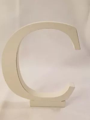  White Alphabet Letter C Wall Decor 8  Tall Large • $5