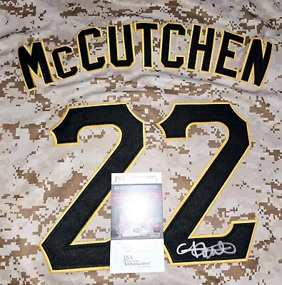 Andrew McCutchen Signed Pirates Camo Jersey Size L In Person JSA CERTIFIED • $300