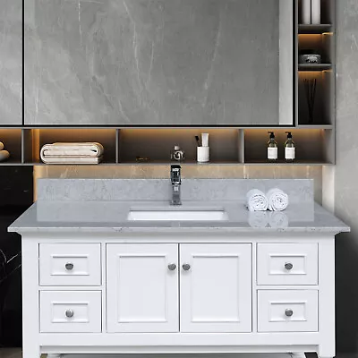 43 Inch Bathroom Vanity Top Stone With Undermount Ceramic Sink And Faucet Hole • $426.99