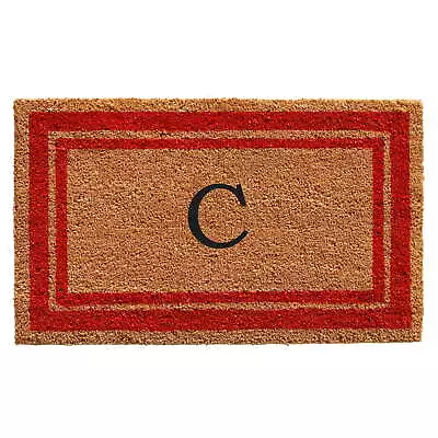 Red Border Monogram Doormat (1'6 X 2'6) • $27.04