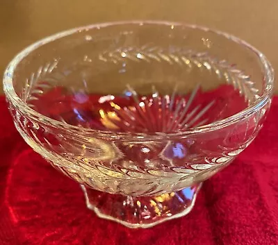 Fancy Vintage Clear Glass Dessert Cups - Sets Of 4 • $5