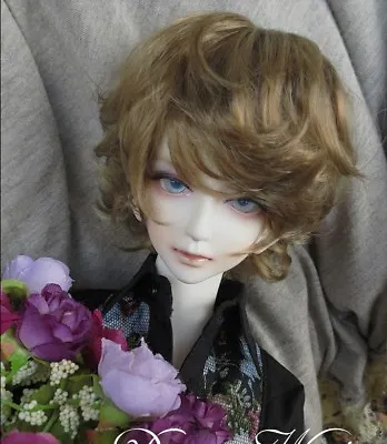 Mini Collection MSD 1/66-7inch SD BJD Doll Brown Short Curling Hair Wig • $19.94