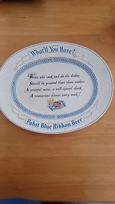 Vintage Pabst Blue Ribbon Beer Plastic Tray 1954 Barware • $30