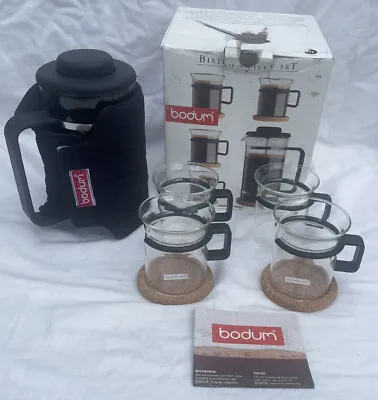 Bodum Bistro Set 5 Piece French Press Cafetière Set  K1528 With Insulated Cover • £24.99