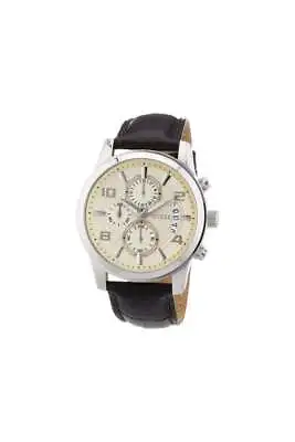 Guess Gents Exec Chronograph Leather Strap Watch W0076G2 • £69.99